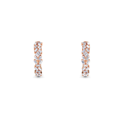 18 Kt Gold Lab Grown Diamond Hoop & Huggie Earrings