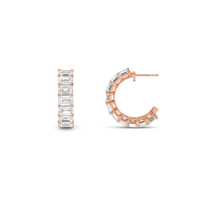 18 Kt Gold Lab Grown Diamond Hoop & Huggie Earrings