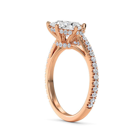 18 KT Gold Lab Grown Diamond Ring for Women