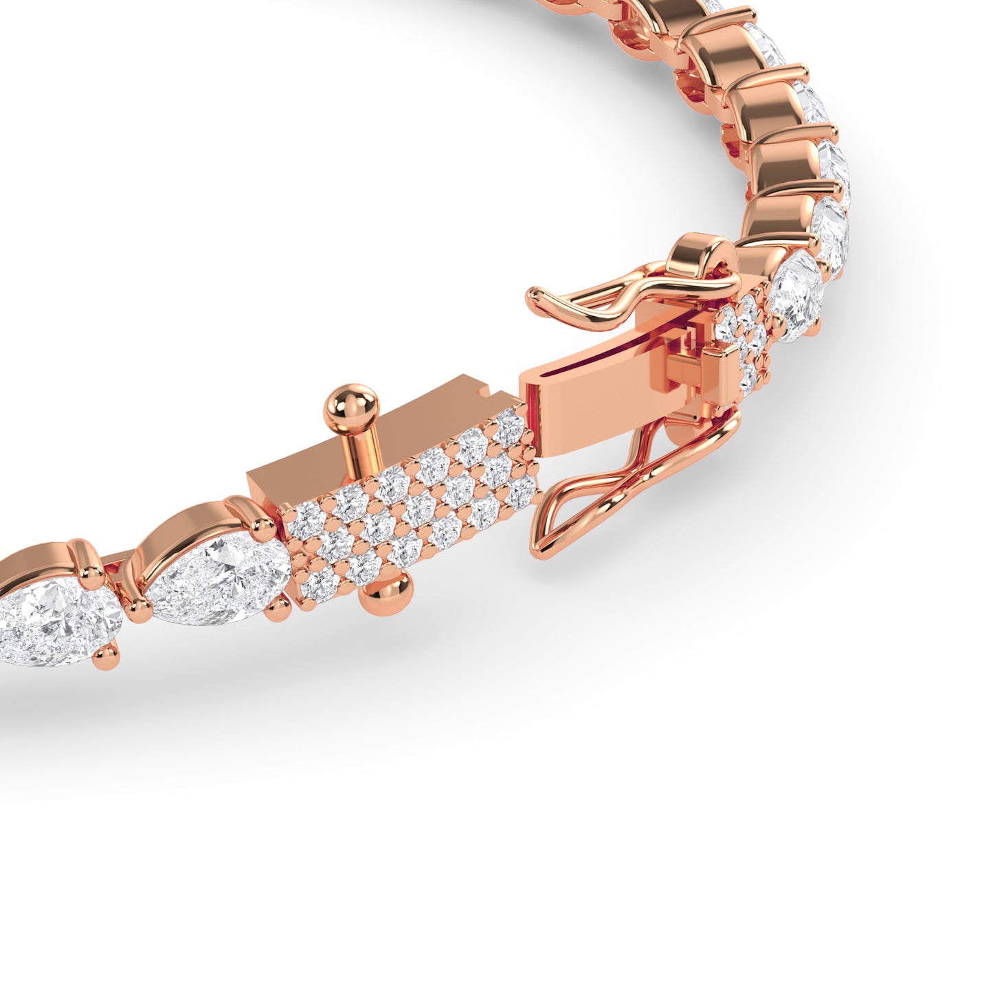 18 KT Gold Lab Grown Diamond Link Bracelets