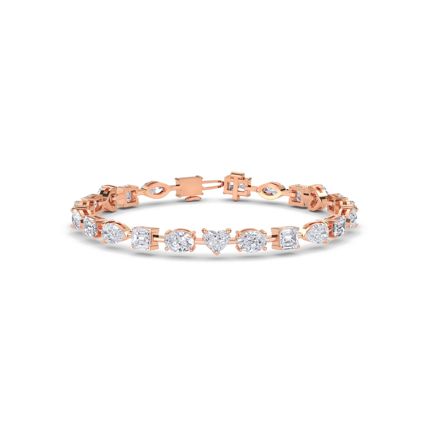 18 KT Gold Lab Grown Diamond Link Bracelets