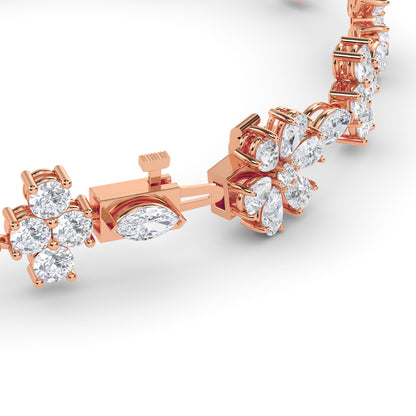 18 KT Gold Lab Grown Diamond Link Bracelets for Women