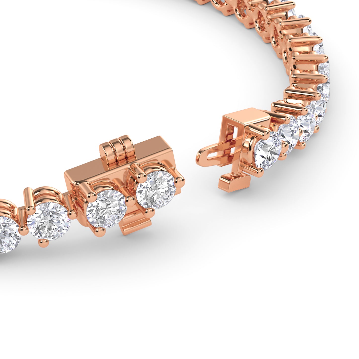 18 KT Gold Lab Grown Diamond Link Bracelets