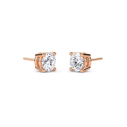 18 Kt Gold Lab Grown Diamond Stud Earrings