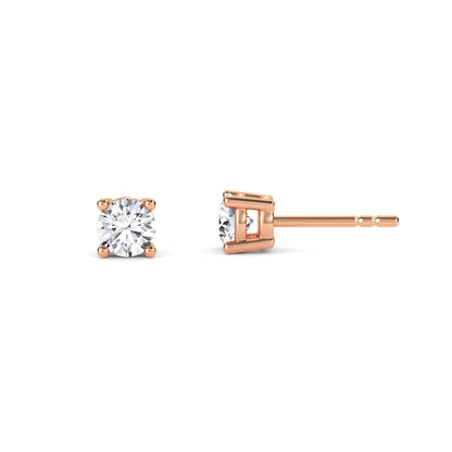 18 Kt Gold Lab Grown Diamond Stud Earrings