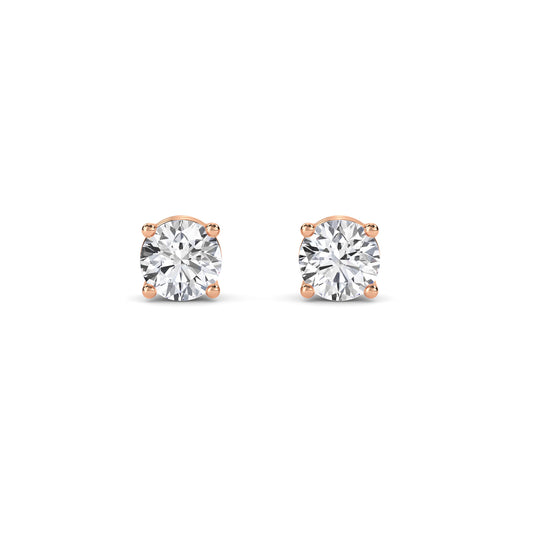 18 Kt Gold Lab Grown Diamond Stud Earrings