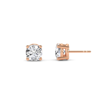 18 Kt Gold Lab Grown Diamond Stud Earrings