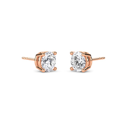 18 Kt Gold Lab Grown Diamond Stud Earrings