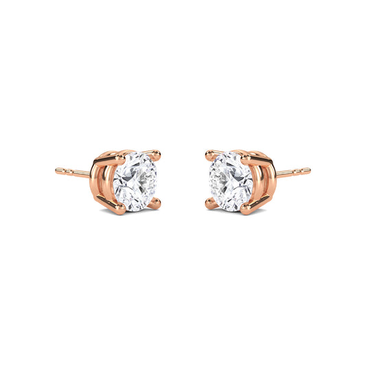 18 Kt Gold Lab Grown Diamond Stud Earrings