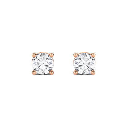 18 Kt Gold Lab Grown Diamond Stud Earrings