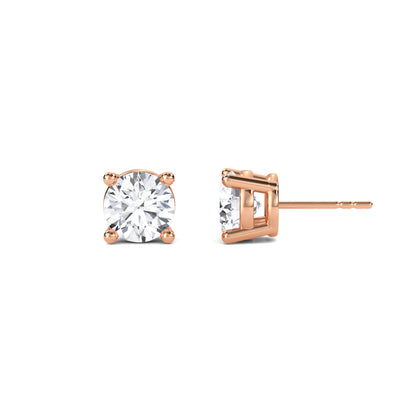 18 Kt Gold Lab Grown Diamond Stud Earrings