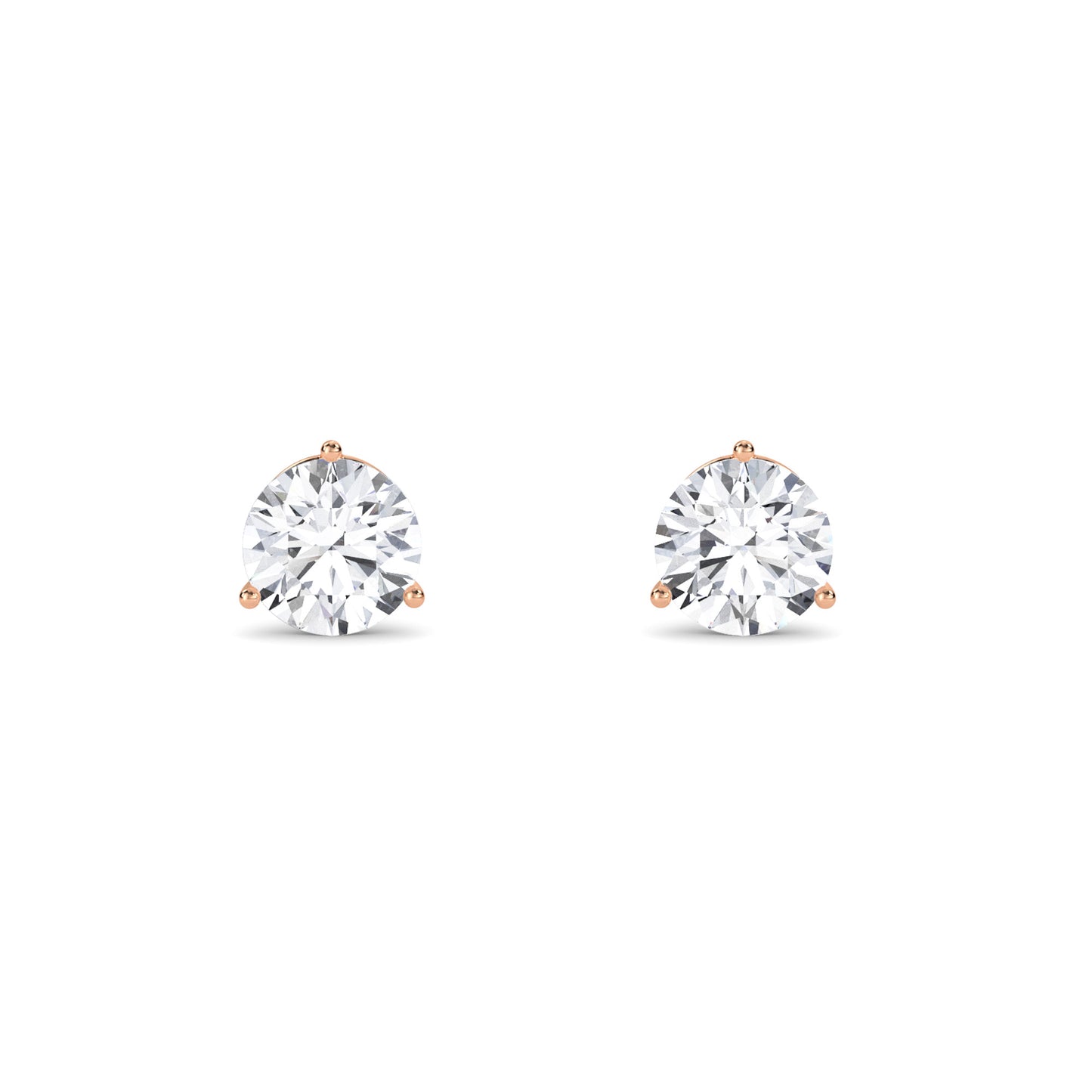 18 Kt Gold Lab Grown Diamond Stud Earrings