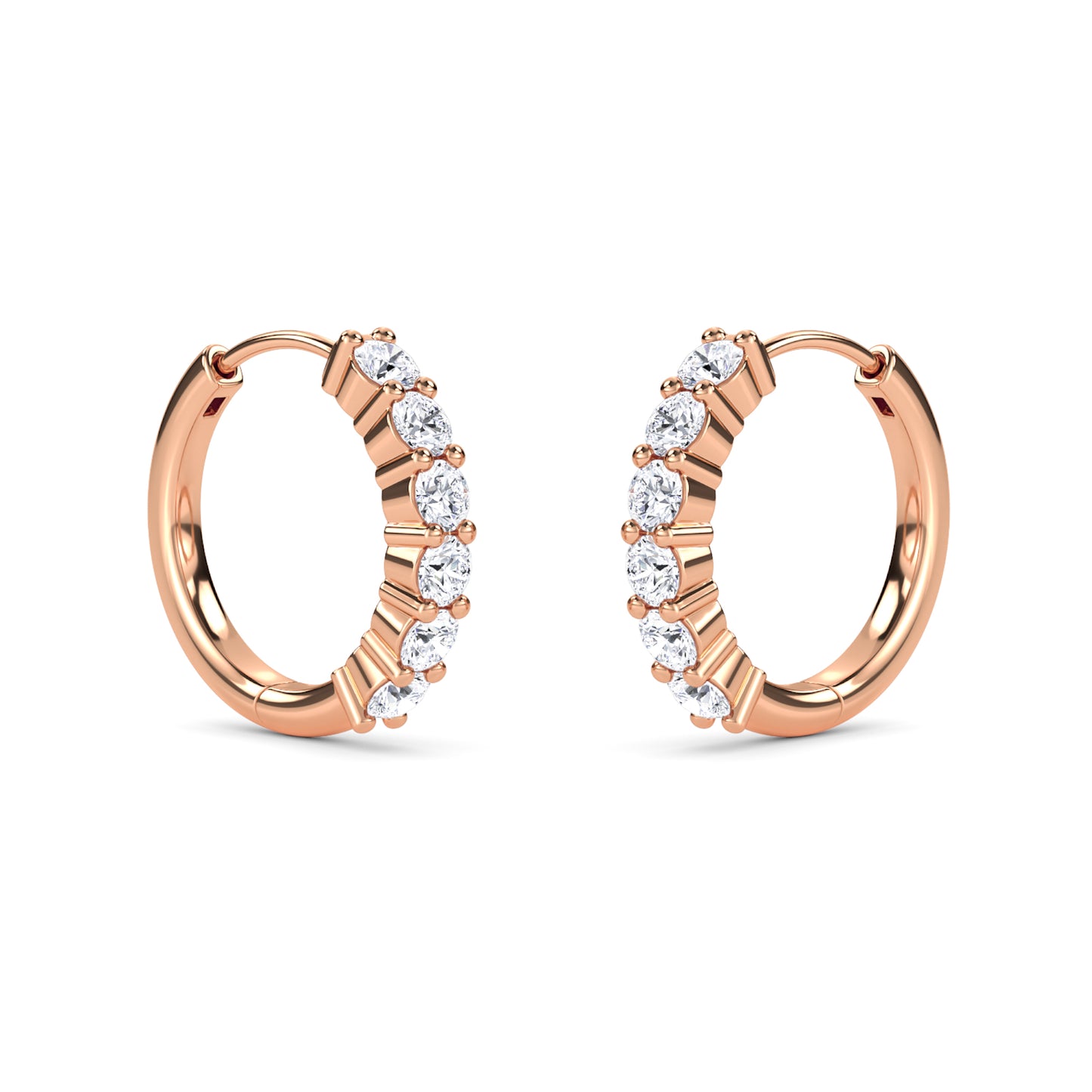 18 Kt Gold Lab Grown Diamond Hoop & Huggie Earrings