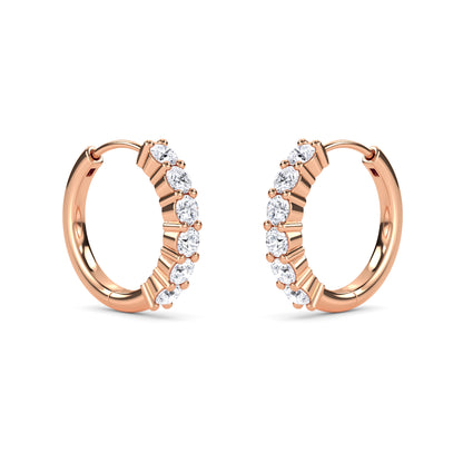 18 Kt Gold Lab Grown Diamond Hoop & Huggie Earrings