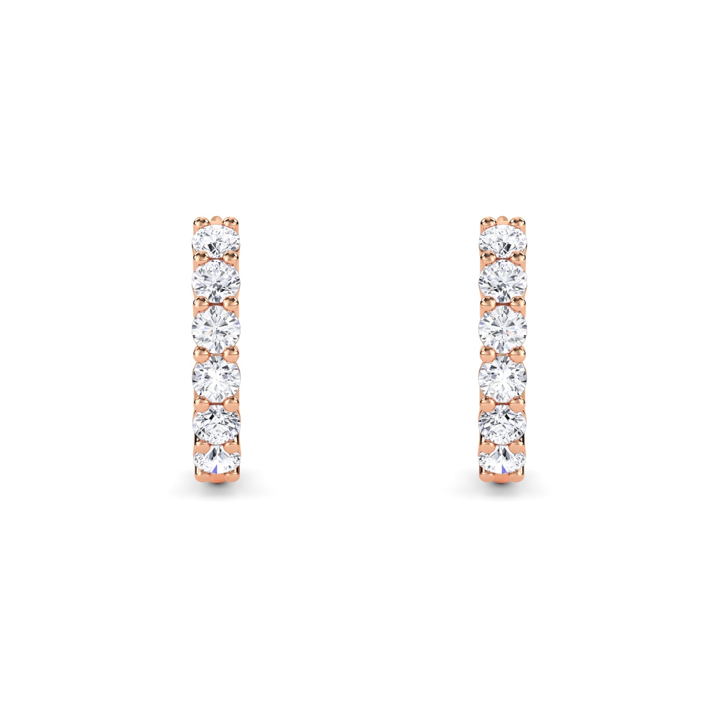 18 Kt Gold Lab Grown Diamond Hoop & Huggie Earrings