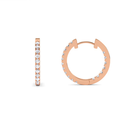 18 Kt Gold Lab Grown Diamond Hoop & Huggie Earrings