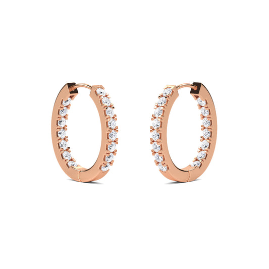 18 Kt Gold Lab Grown Diamond Hoop & Huggie Earrings