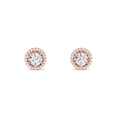 18 Kt Gold Lab Grown Diamond Stud Earrings