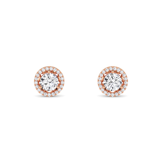 18 Kt Gold Lab Grown Diamond Stud Earrings