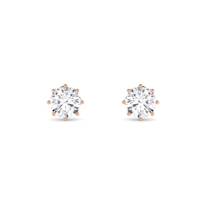 18 Kt Gold Lab Grown Diamond Stud Earrings