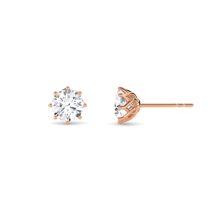 18 Kt Gold Lab Grown Diamond Stud Earrings