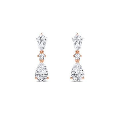 18 Kt Gold Lab Grown Diamond Drop & Dangler Earrings