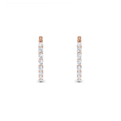 18 Kt Gold Lab Grown Diamond Hoop & Huggie Earrings