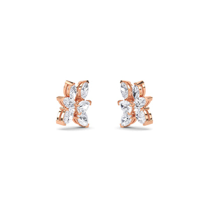 18 Kt Gold Lab Grown Diamond Stud Earrings