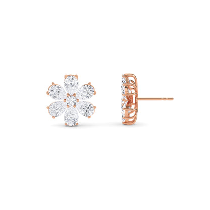 18 Kt Gold Lab Grown Diamond Stud Earrings