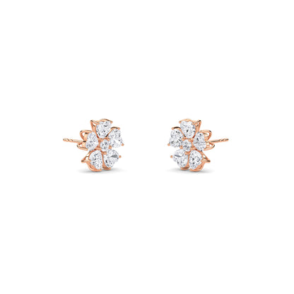 18 Kt Gold Lab Grown Diamond Stud Earrings