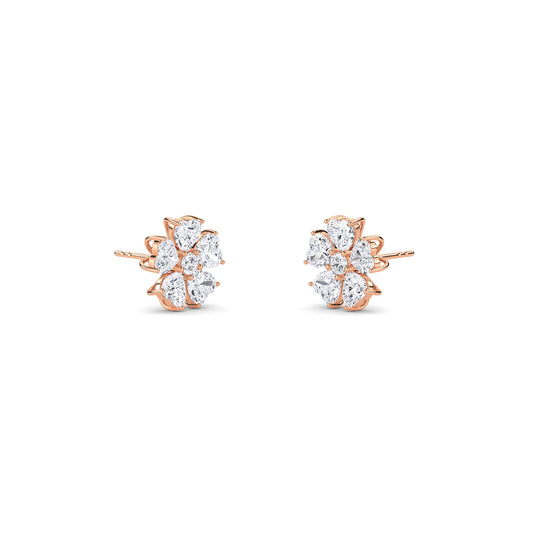 18 Kt Gold Lab Grown Diamond Stud Earrings