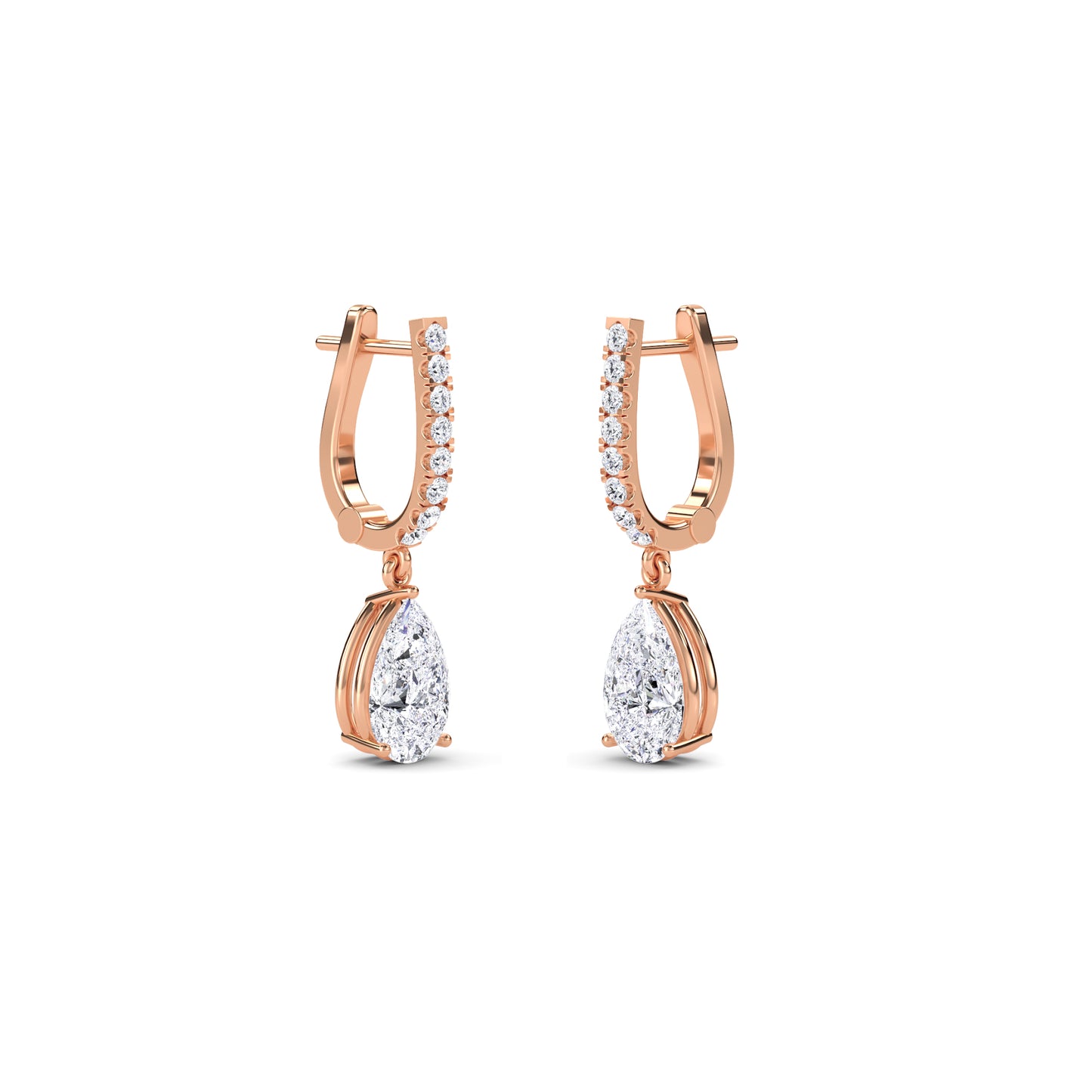 18 Kt Gold Lab Grown Diamond Hoop & Huggie Earrings