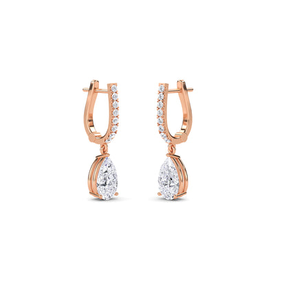 18 Kt Gold Lab Grown Diamond Hoop & Huggie Earrings