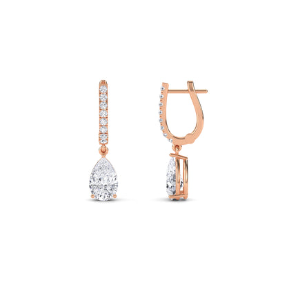 18 Kt Gold Lab Grown Diamond Hoop & Huggie Earrings