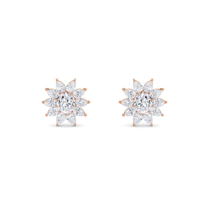 18 Kt Gold Lab Grown Diamond Stud Earrings