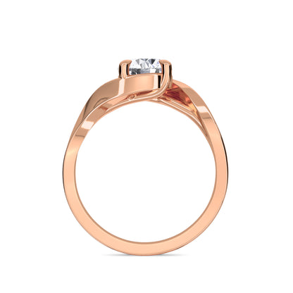 18 KT Gold Lab Grown Diamond Ring for Women