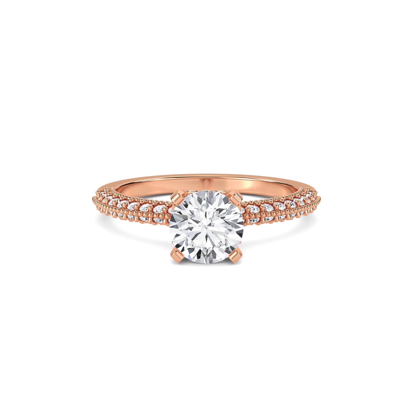 18 KT Gold Lab Grown Diamond Elegant Solitaire Ring for Women