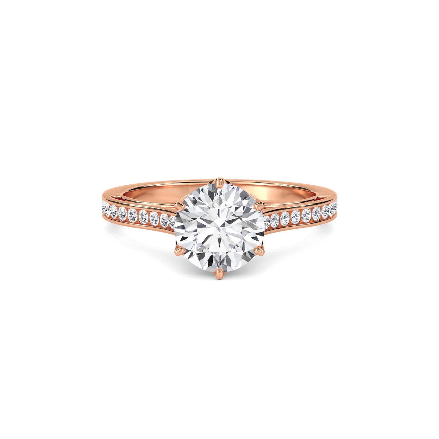 18 KT Gold Lab Grown Diamond Elegant Solitaire Ring for Women