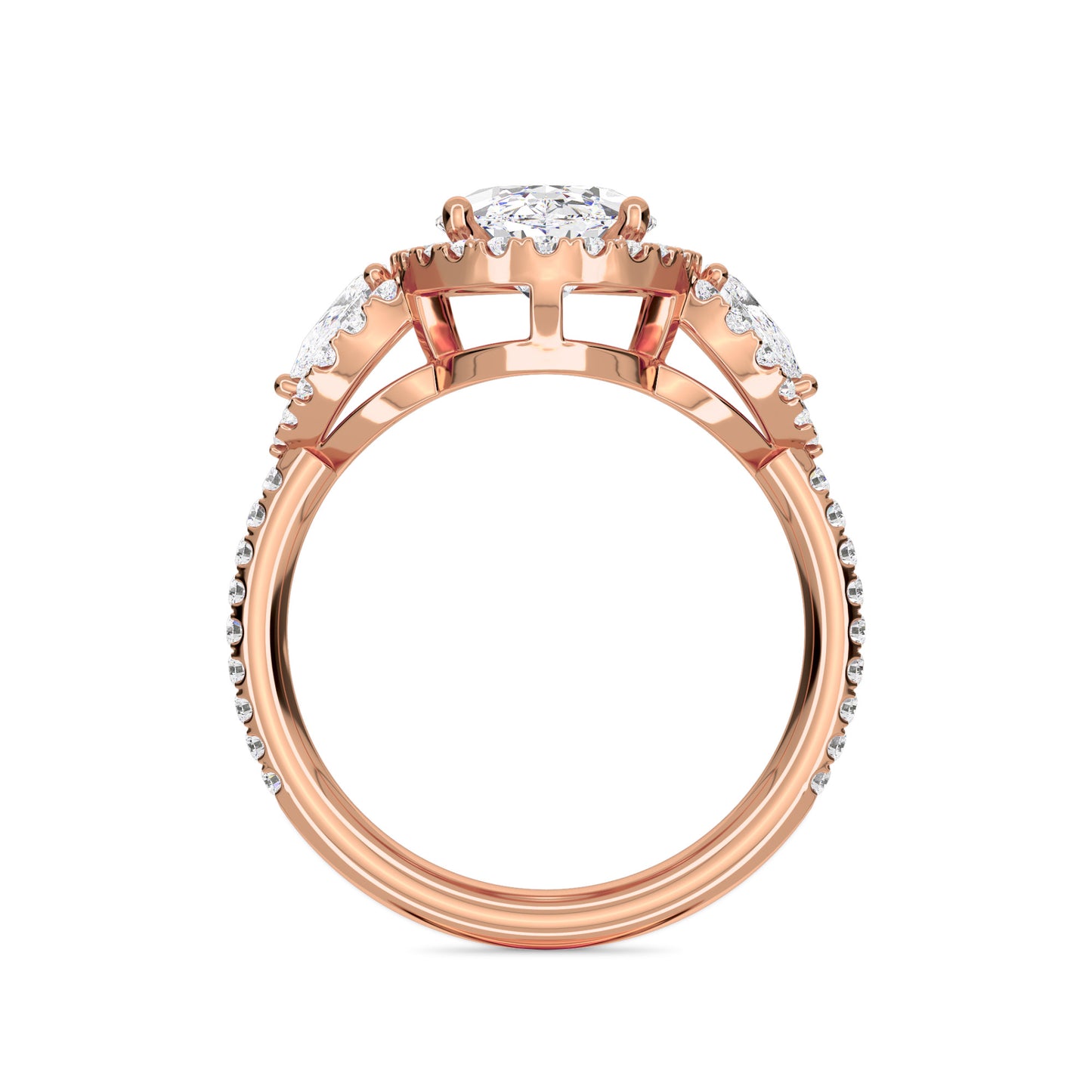 18 KT Gold Lab Grown Diamond Ring for Women