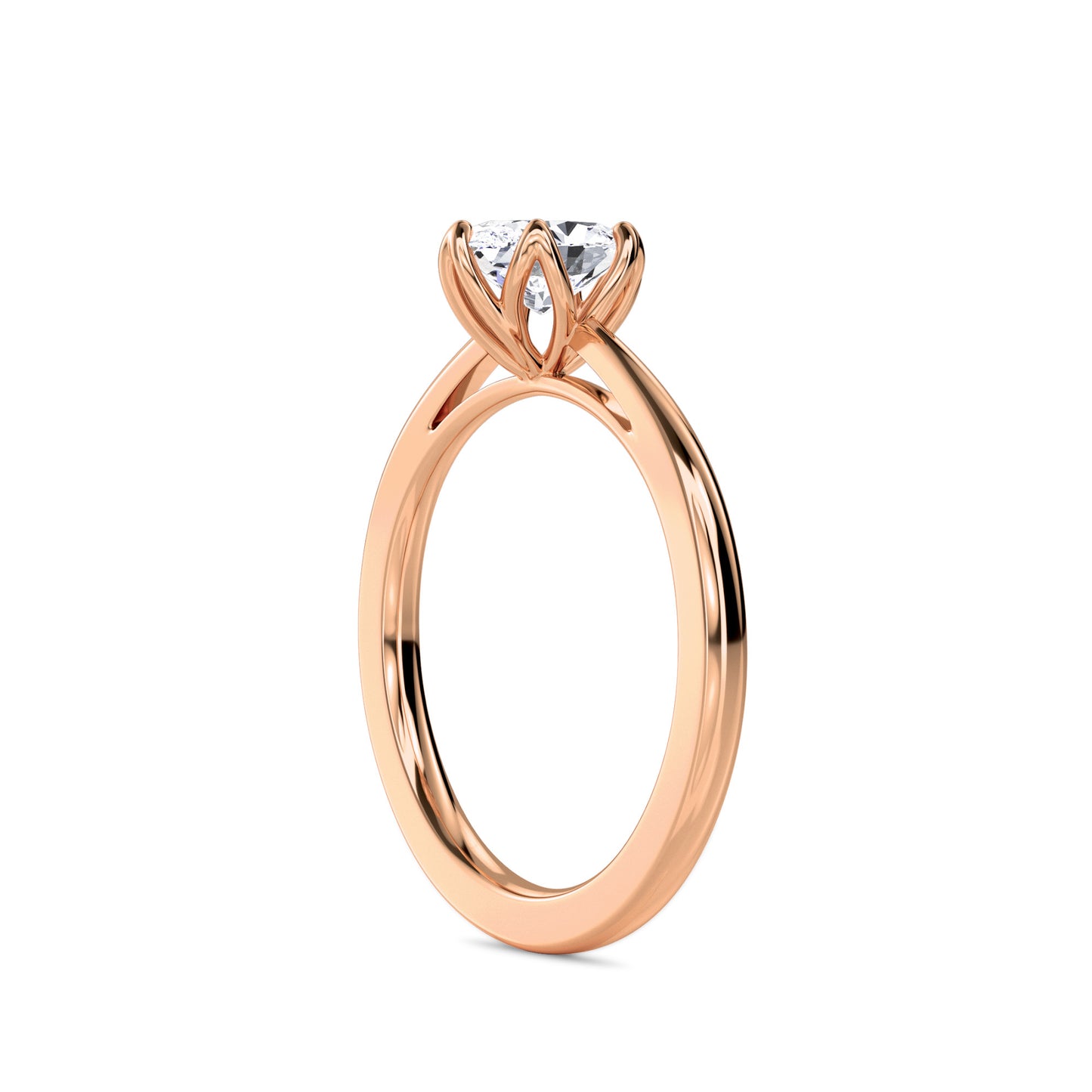 18 KT Gold Lab Grown Diamond Elegant Solitaire Ring for Women