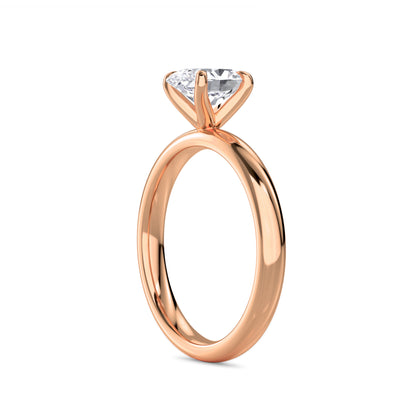 18 KT Gold Lab Grown Diamond Elegant Solitaire Ring for Women