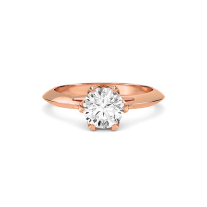 18 KT Gold Lab Grown Diamond Elegant Solitaire Ring for Women