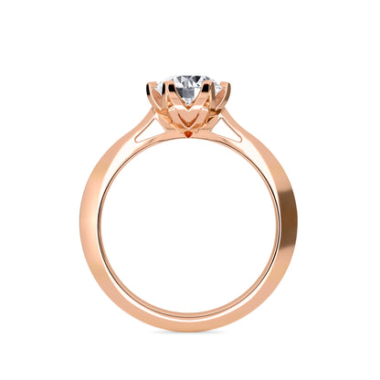 18 KT Gold Lab Grown Diamond Elegant Solitaire Ring for Women