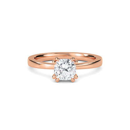 18 KT Gold Lab Grown Diamond Elegant Solitaire Ring for Women