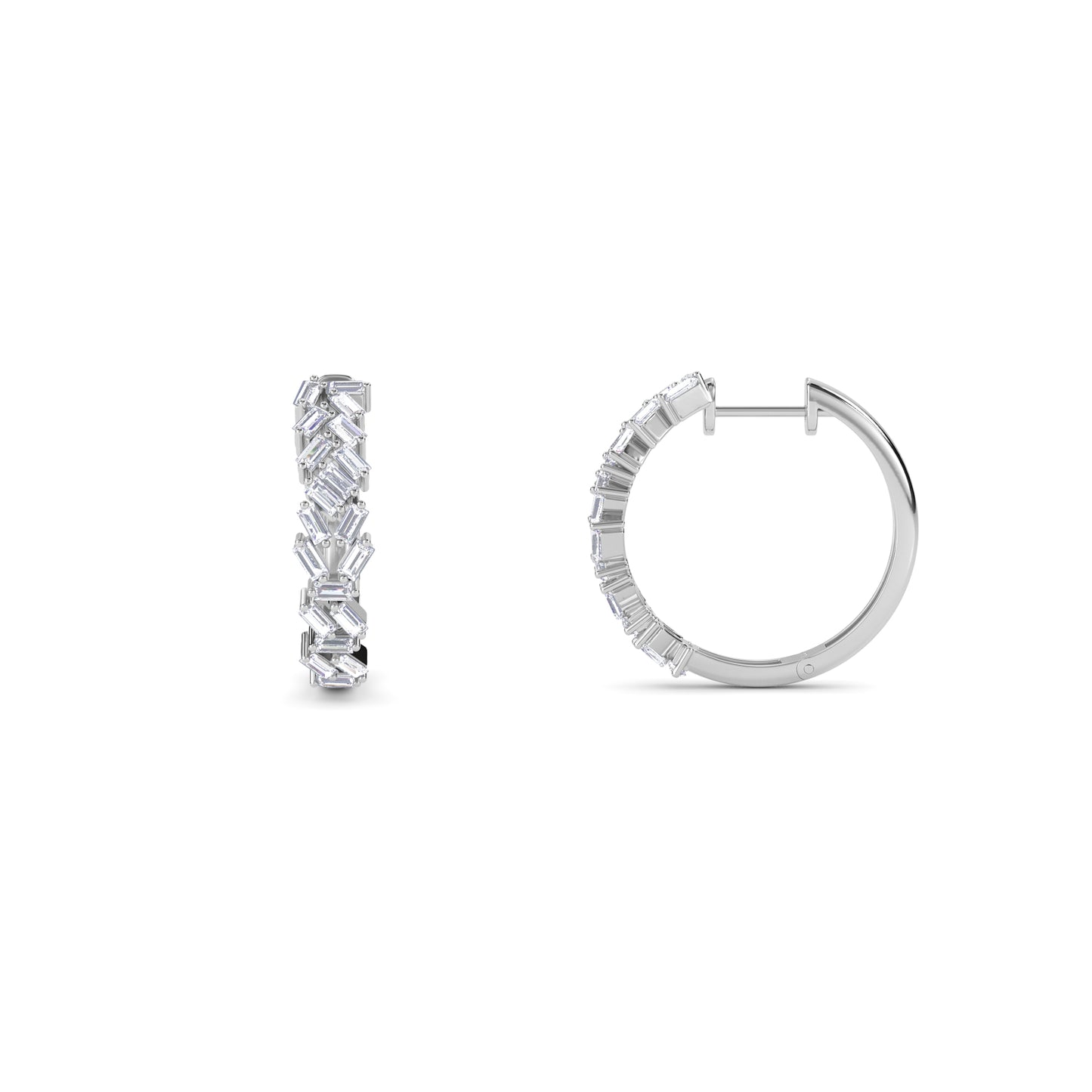 18 Kt Gold Lab Grown Diamond Hoop & Huggie Earrings