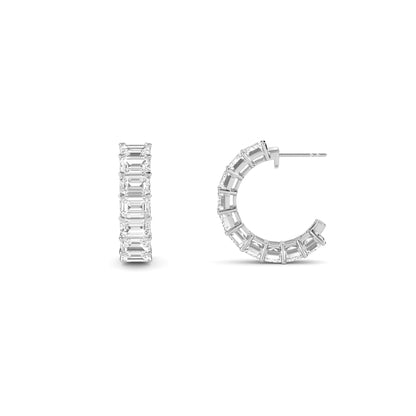 18 Kt Gold Lab Grown Diamond Hoop & Huggie Earrings