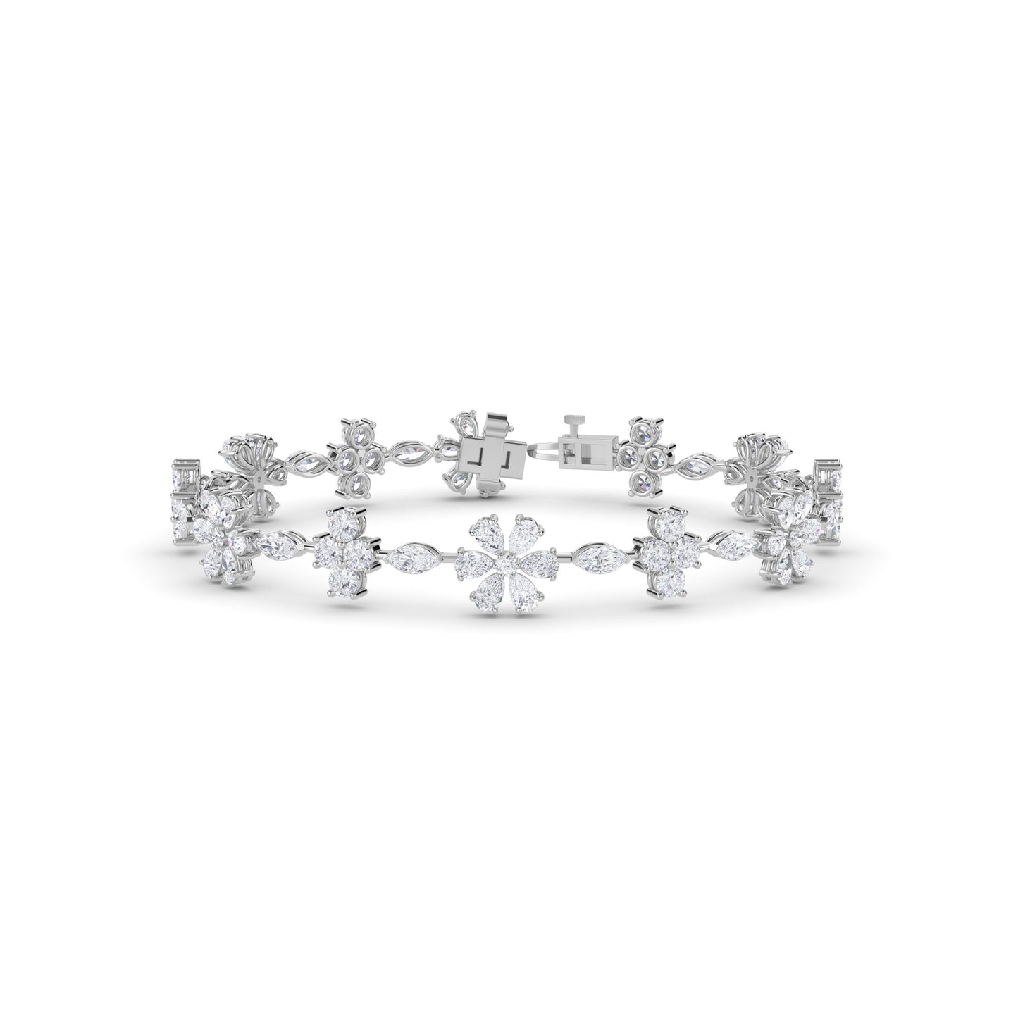 18 KT Gold Lab Grown Diamond Link Bracelets for Women