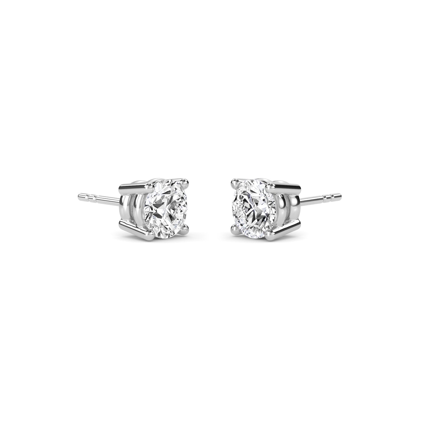 18 Kt Gold Lab Grown Diamond Stud Earrings