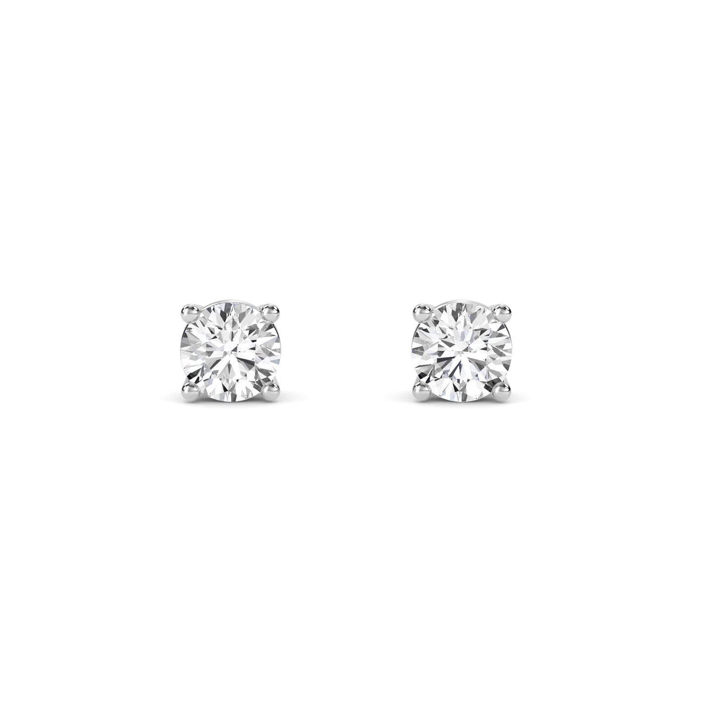 18 Kt Gold Lab Grown Diamond Stud Earrings