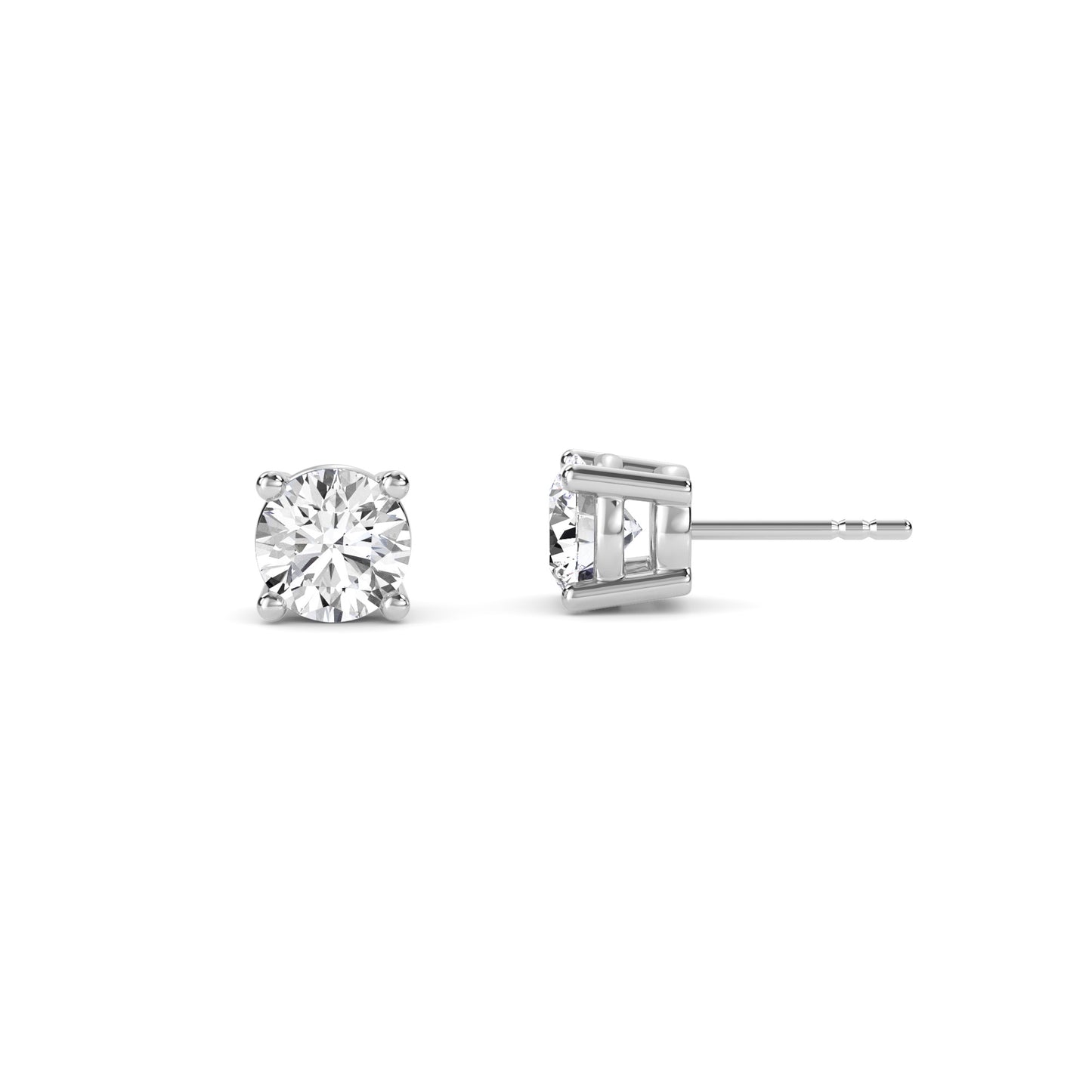 18 Kt Gold Lab Grown Diamond Stud Earrings